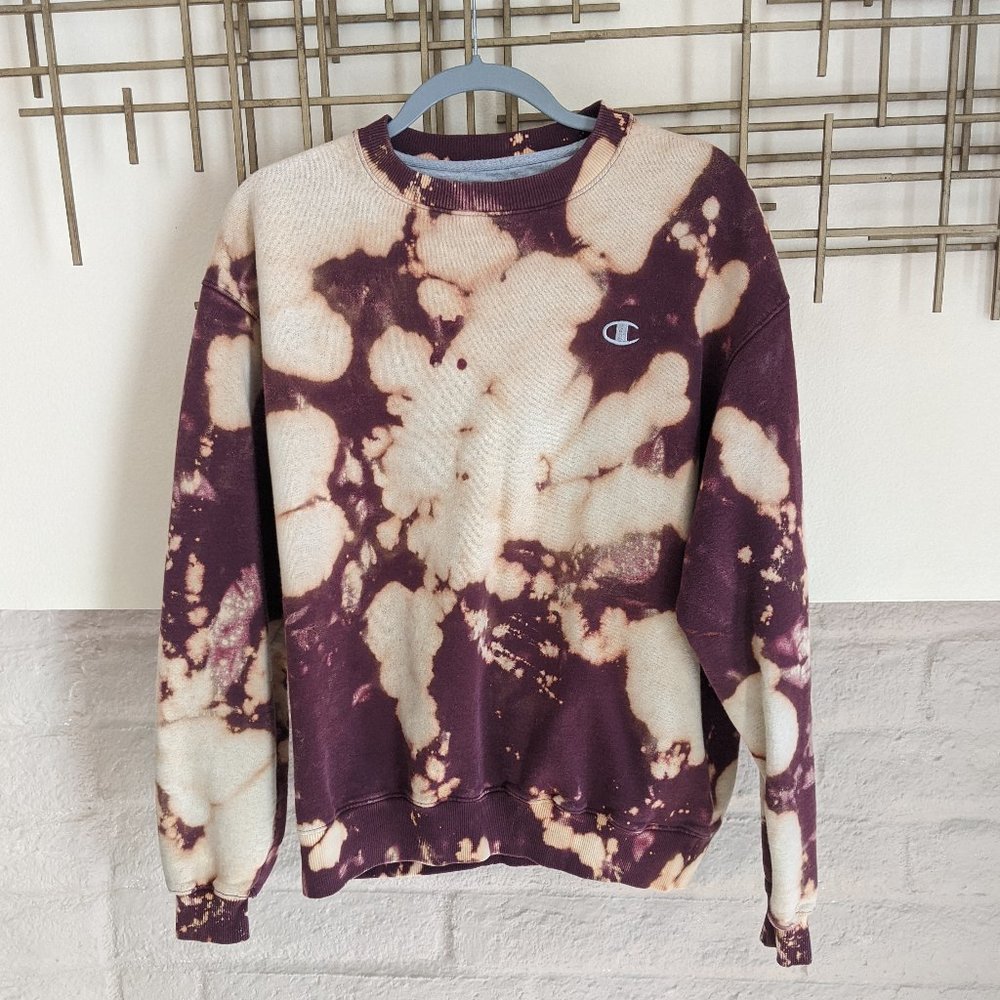 Custom Bleached Vintage Champion Crew Sweater